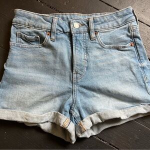 Old Navy Denim Blue Shorts- High Rise Jr. -Straight